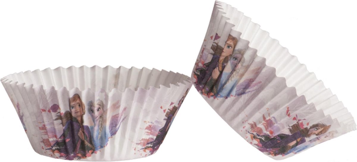 DEKORA - 25 Frozen cupcake vormpjes 5 x 3 cm - Decoratie > Taartdecoraties